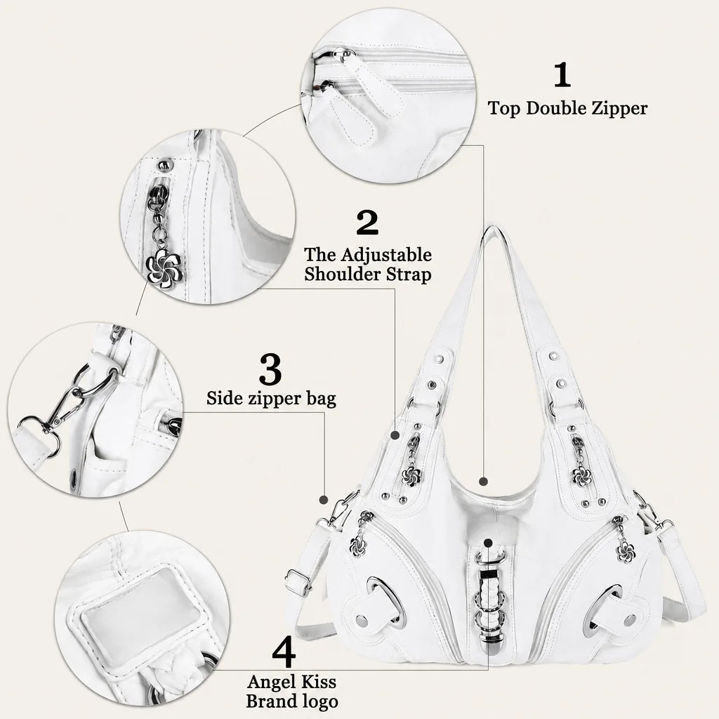 Vintage Studded Hobo Bag