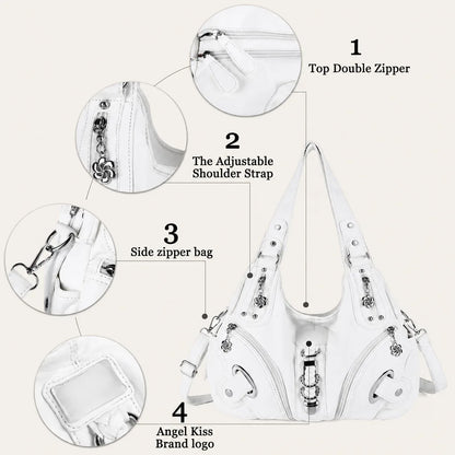 Vintage Studded Hobo Bag
