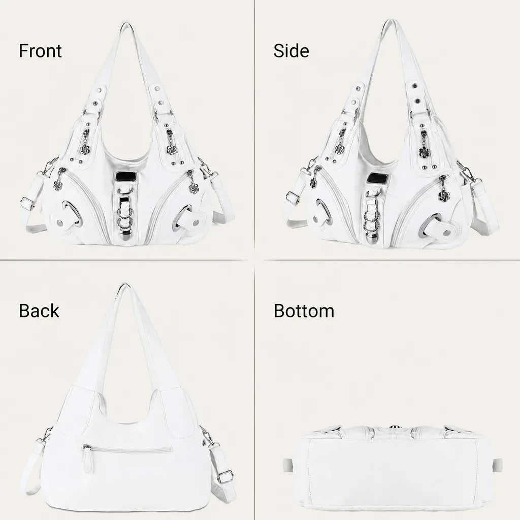 Vintage Studded Hobo Bag