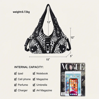 Vintage Studded Hobo Bag