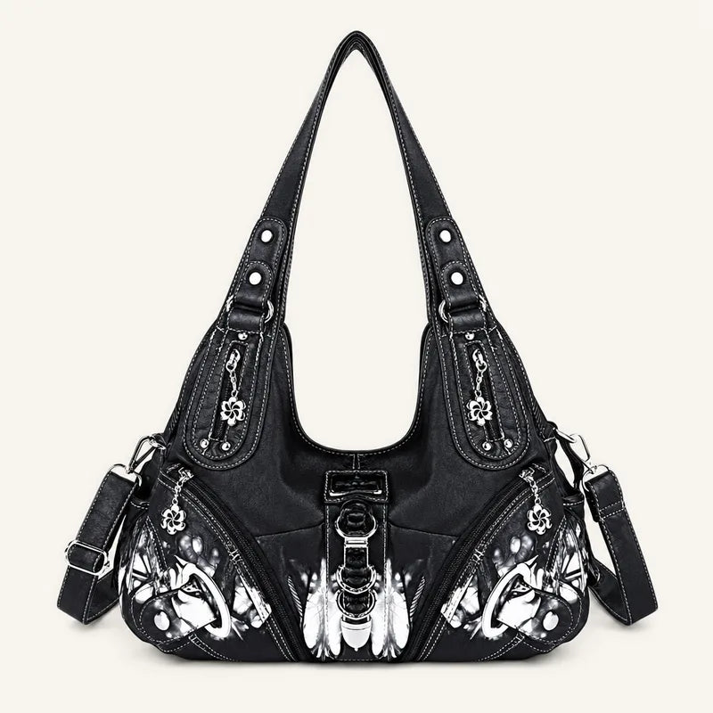 Vintage Studded Hobo Bag