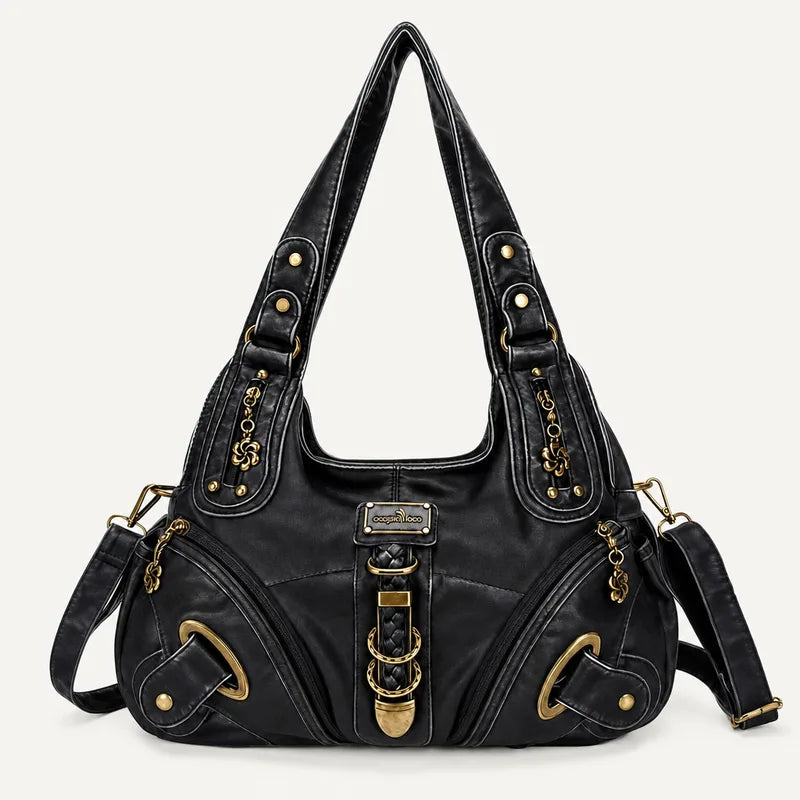 Vintage Studded Hobo Bag