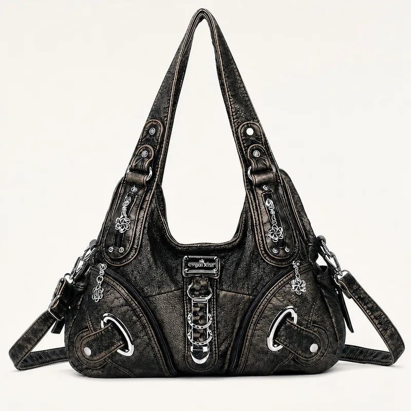 Vintage Studded Hobo Bag