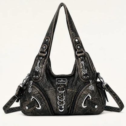 Vintage Studded Hobo Bag