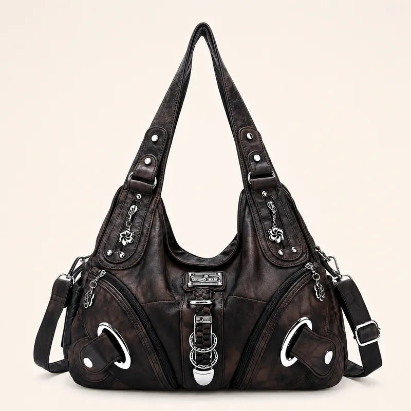 Vintage Studded Hobo Bag