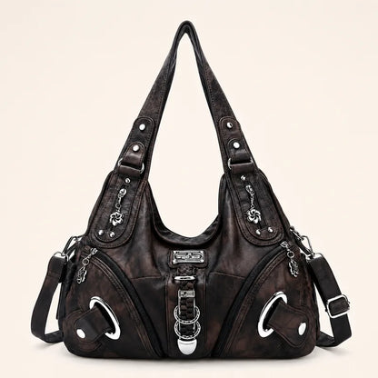 Vintage Studded Hobo Bag