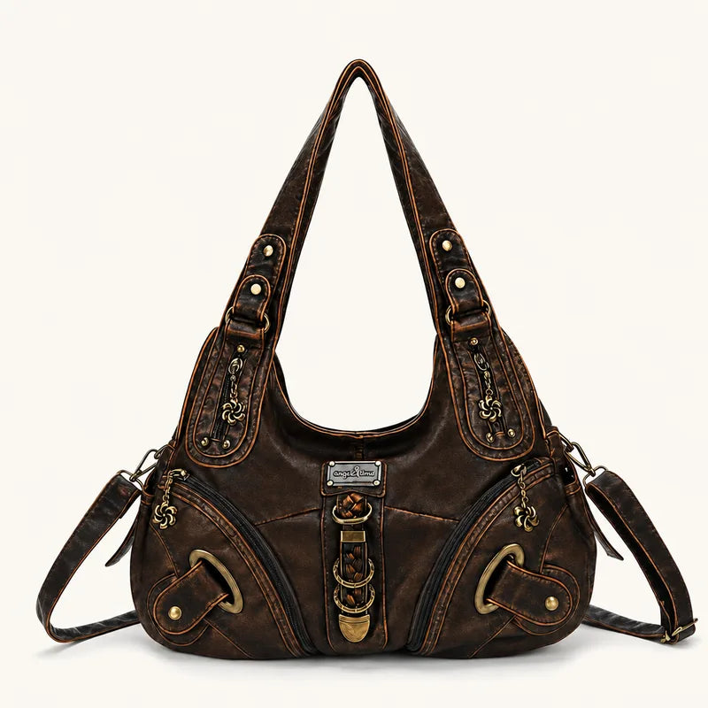 Vintage Studded Hobo Bag