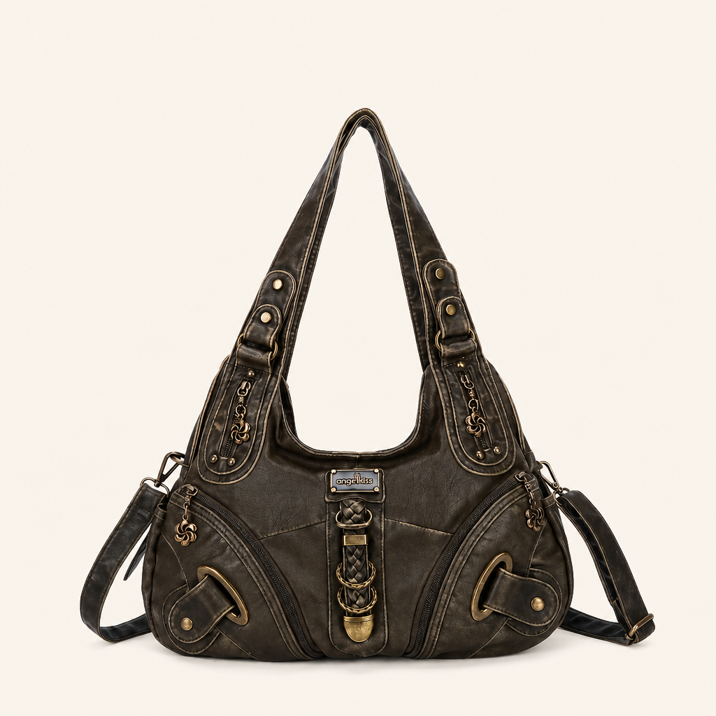 Vintage Studded Hobo Bag