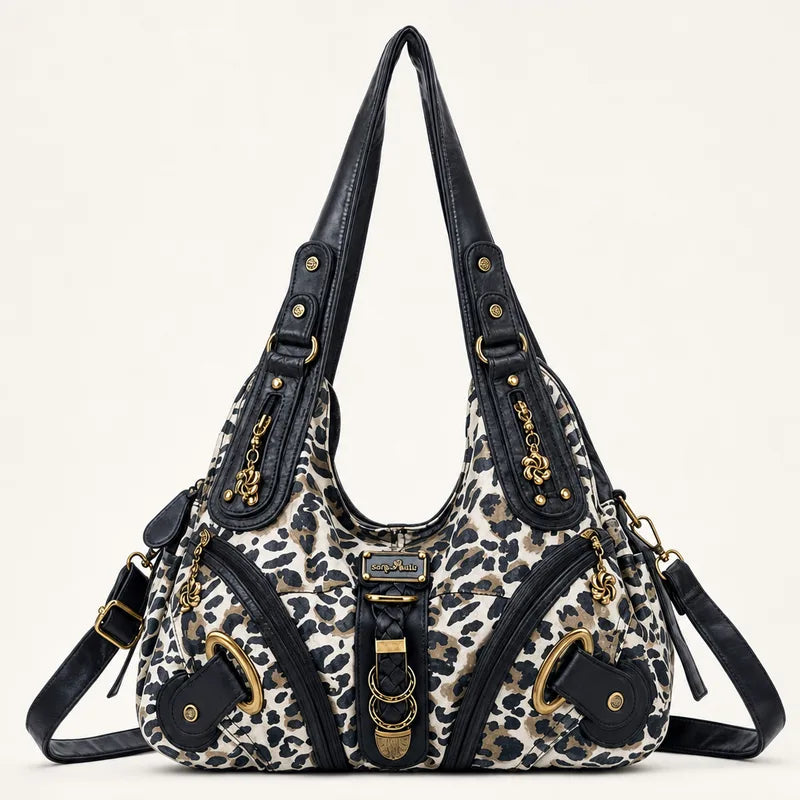 Vintage Studded Hobo Bag